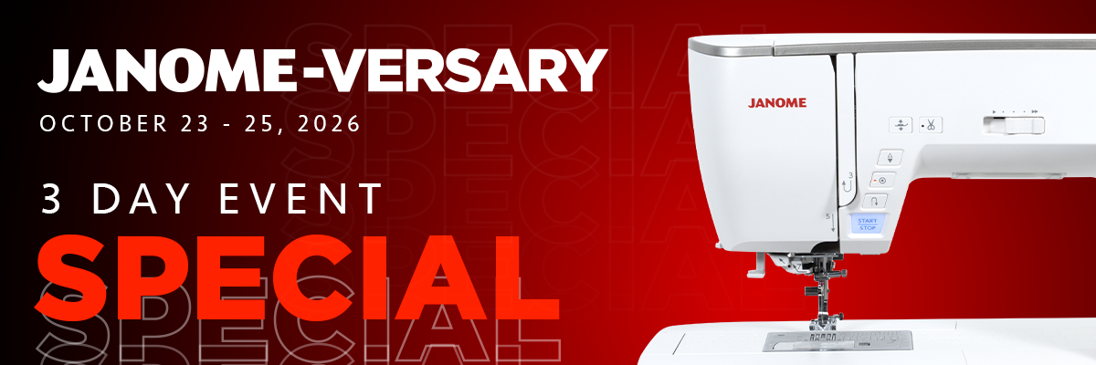 SPECIAL 0%APR for 48 Months* ON QUALIFYING PURCHASES OF $3,500 OR MORE MADE WITH YOUR SEWING AND MORE CREDIT CARD. *Qualifying purchase amount must be on one receipt from October 23 – October 25, 2026. No interest will be charged on promo purchase balance including related optional debt cancellation fees, and equal monthly payments are required on promo purchase until it is paid in full. The payments equal the amount financed divided by the number of months in the promo period, rounded up to the next whole dollar. These payments may be higher than the payments that would be required if this purchase was a non-promo purchase. During the last month(s) of the promo period the required monthly payment may be reduced due to the prior months’ rounding. Regular account terms apply to non-promo purchases. New Accounts as of 07/31/2025: Purchase APR is 34.99%. Penalty APR is 39.99%. Min Interest Charge is $2. Existing cardholders: See your credit card agreement terms. Subject to credit approval.